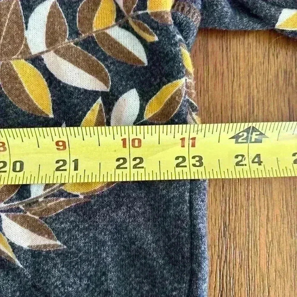 Cj Banks Leaf Blouse/ Sweatshirt 3/4 Sleeve Size 1X - Picture 8 of 11